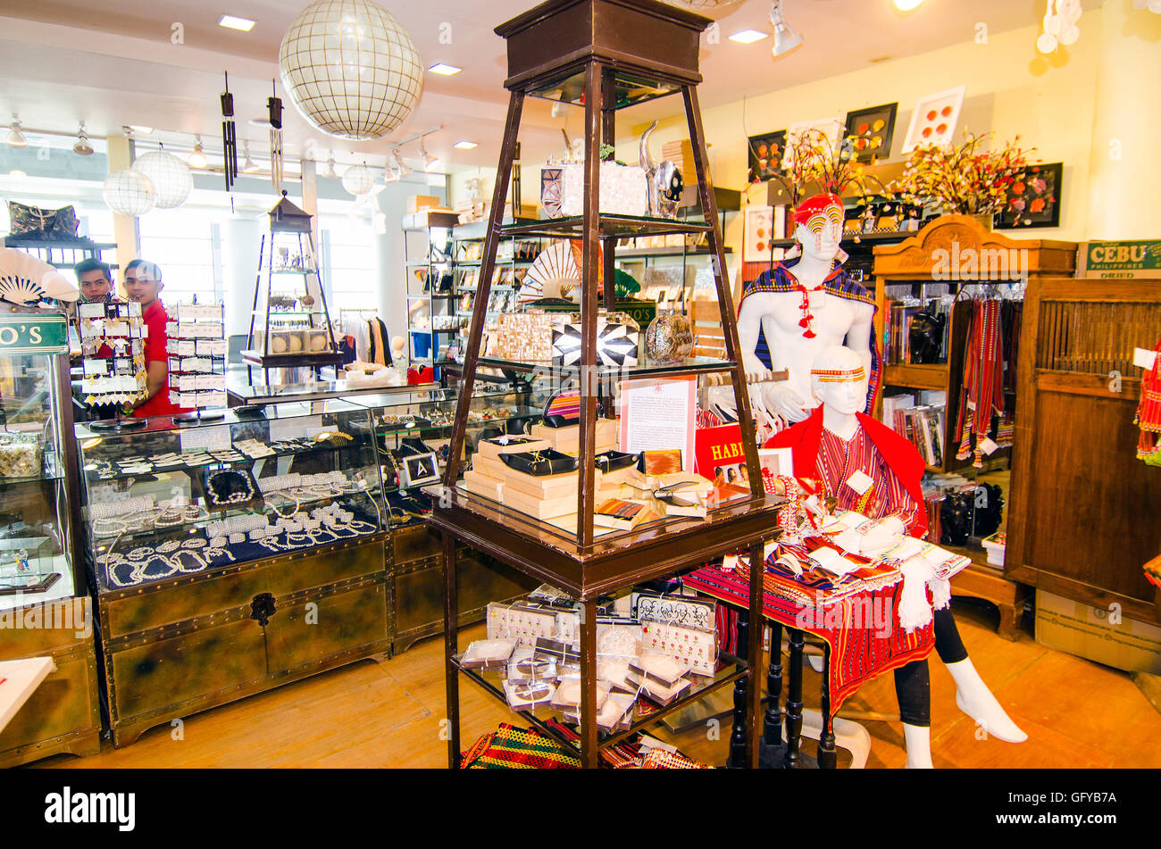 Craft shop, Terminal 2, Manila International Airport, Philippines Stock