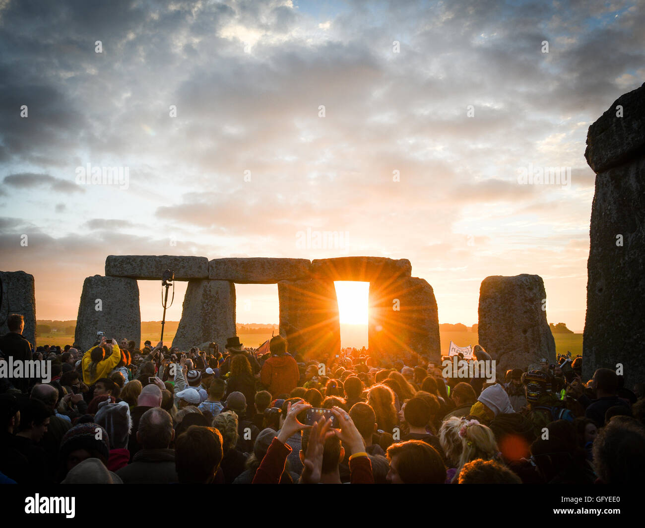 Summer solstice 2016 at Stonehenge,uk Stock Photo