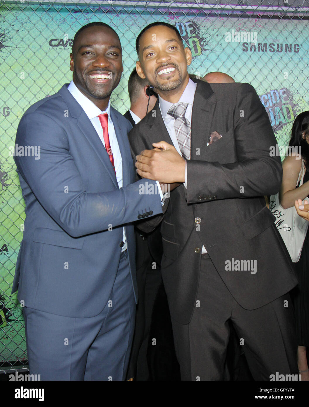 New York, USA. 1st August, 2016. Will Smith, Adewale Akinnuoye-Agbaje, at Warner Bros. Pictures & DC, Atlas Entertainment  presents the World Premiere of Suicide Squad  at the Beacon Theatre in New York. NY August 01, 2016. Credit:  MediaPunch Inc/Alamy Live News Stock Photo