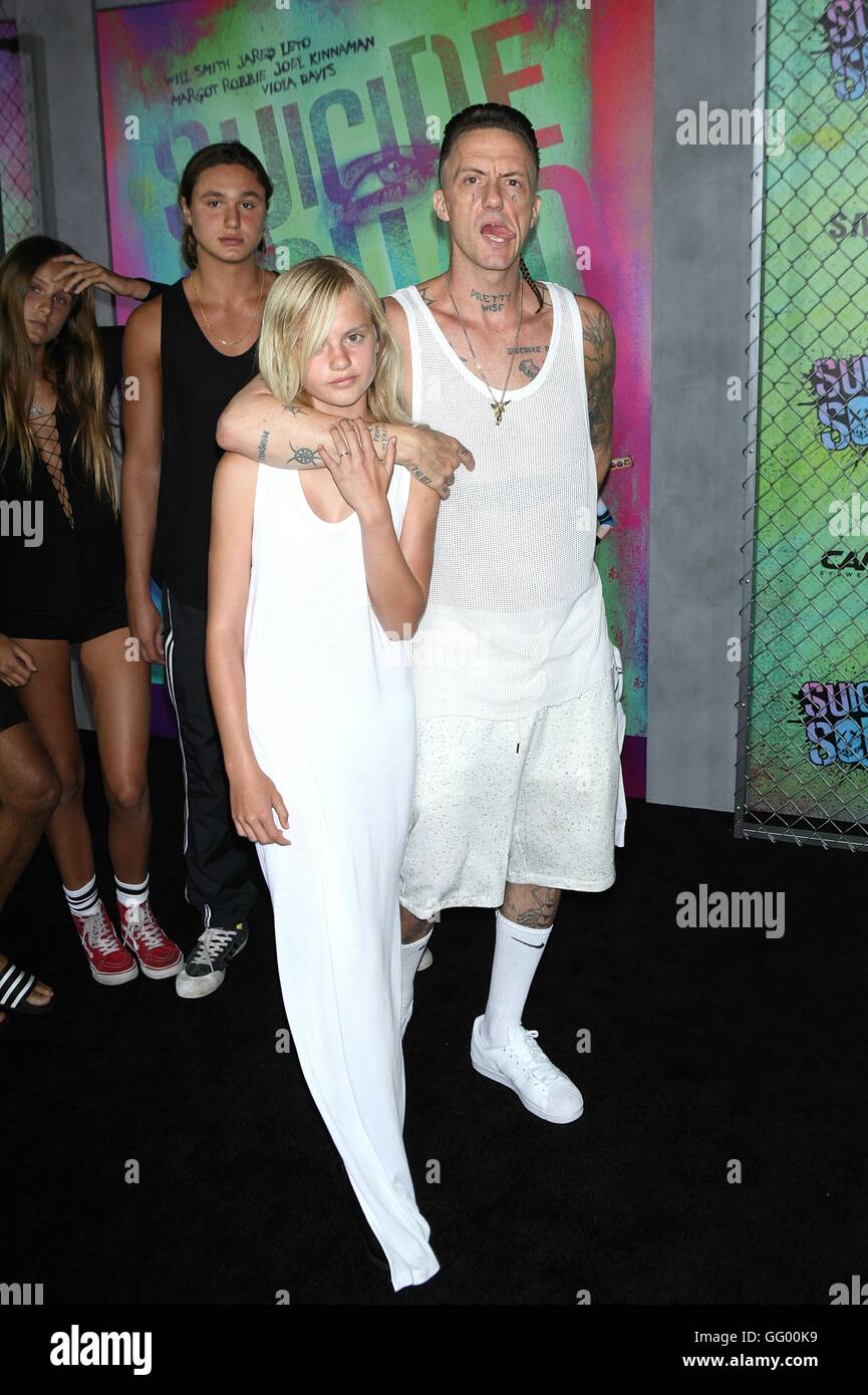New York, USA. 1st August, 2016. Ninja of Die Antwoord at the World Premiere of Warner Bros. Pictures 'Suicide Squad' at The Beacon Theater on August 1, 2016 in New York City. Credit:  MediaPunch Inc/Alamy Live News Stock Photo