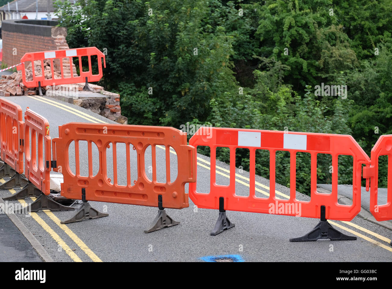 Network rail are at the scene of a bridge collapse in grove road barrow