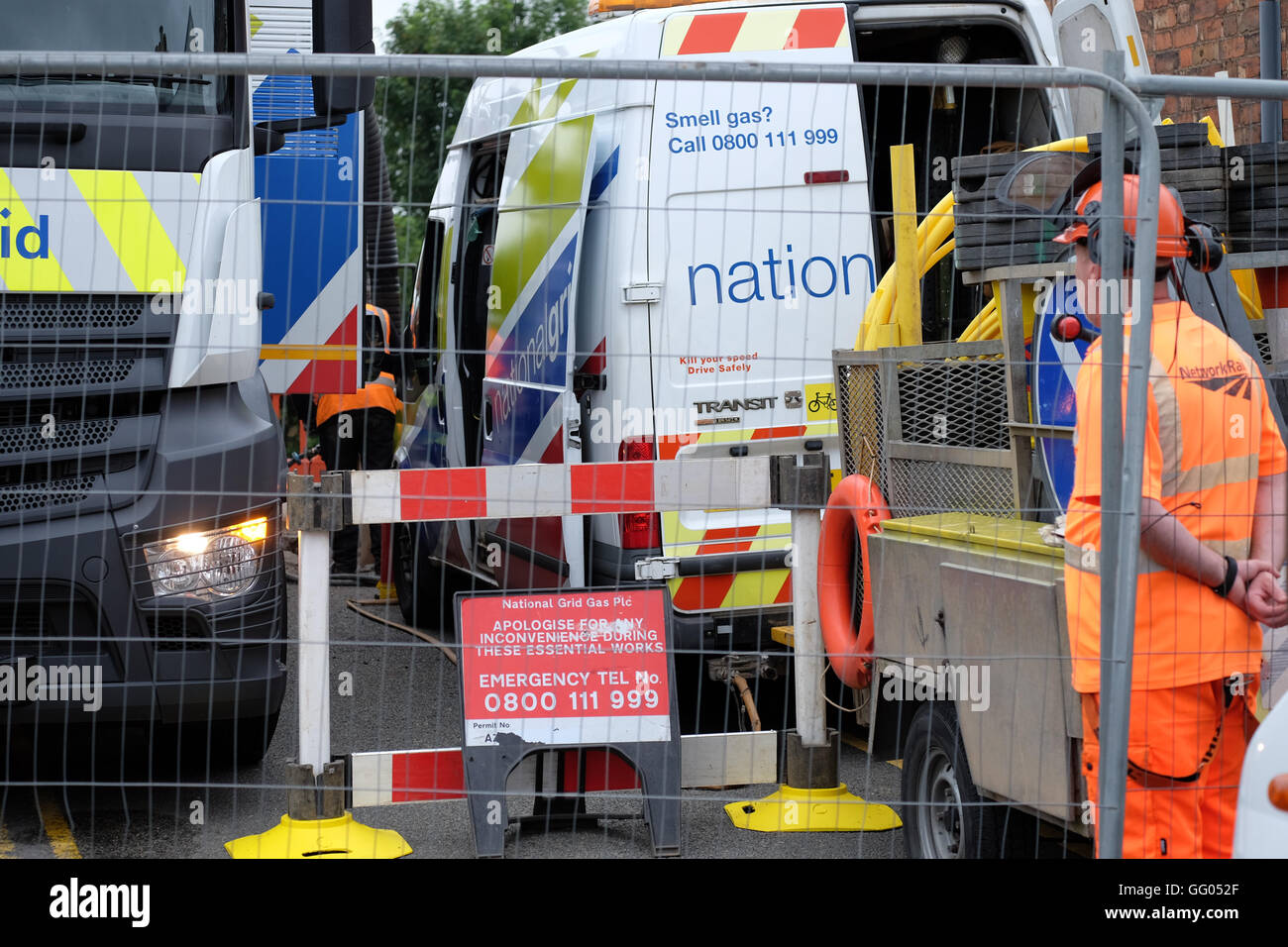 Network rail are at the scene of a bridge collapse in grove road barrow