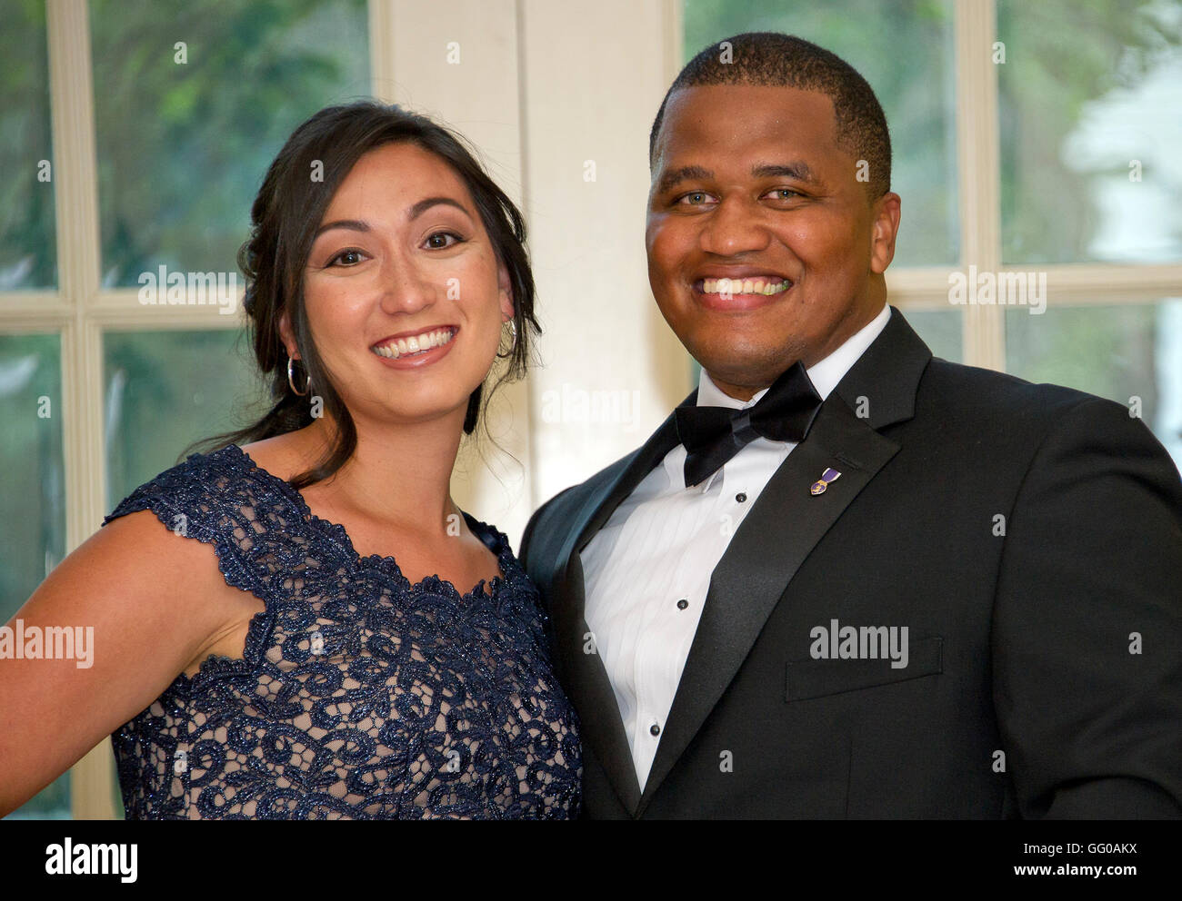 United States Army Major Jeremy Haynes and his wife US Army Reserves