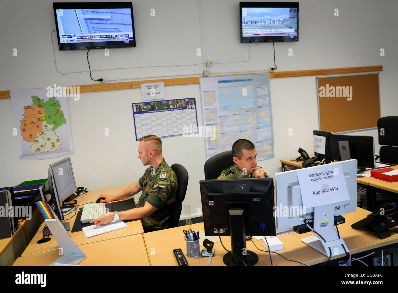 Berlin, Germany. 3rd Aug, 2016. Bundeswehr soldiers in the operation ...