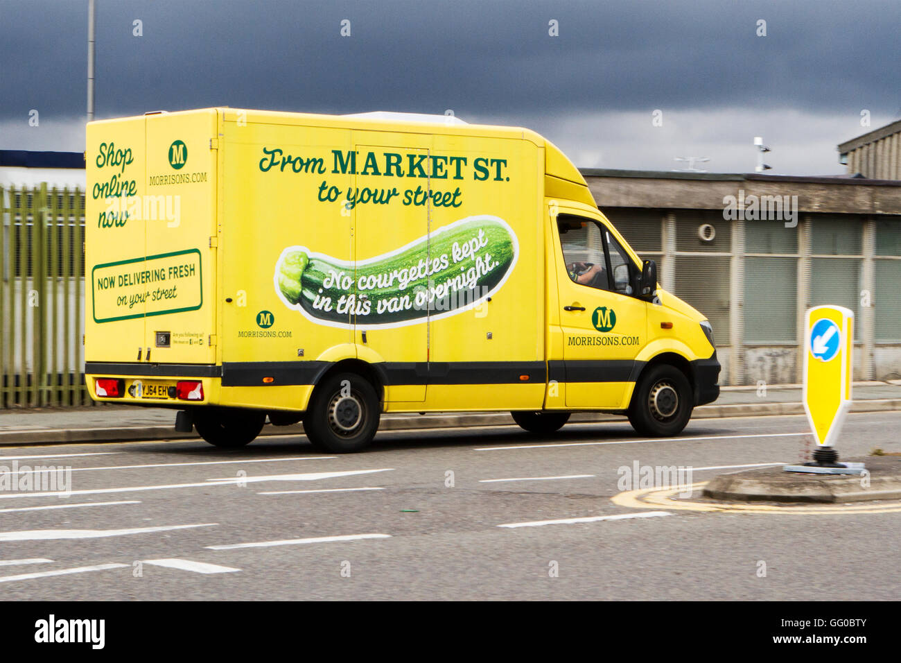 Morrisons home delivery van hires stock photography and images Alamy