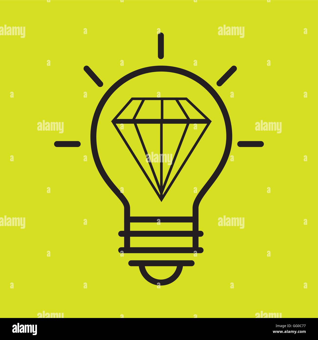 idea bulb diamond icon Stock Vector Image & Art - Alamy