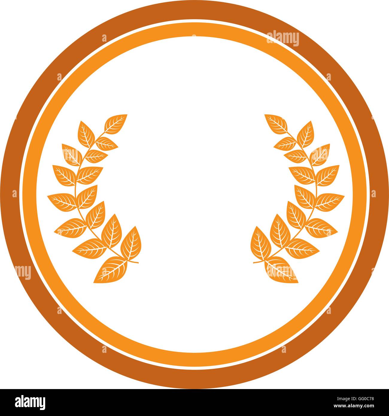wreath gold award icon Stock Vector Image & Art - Alamy