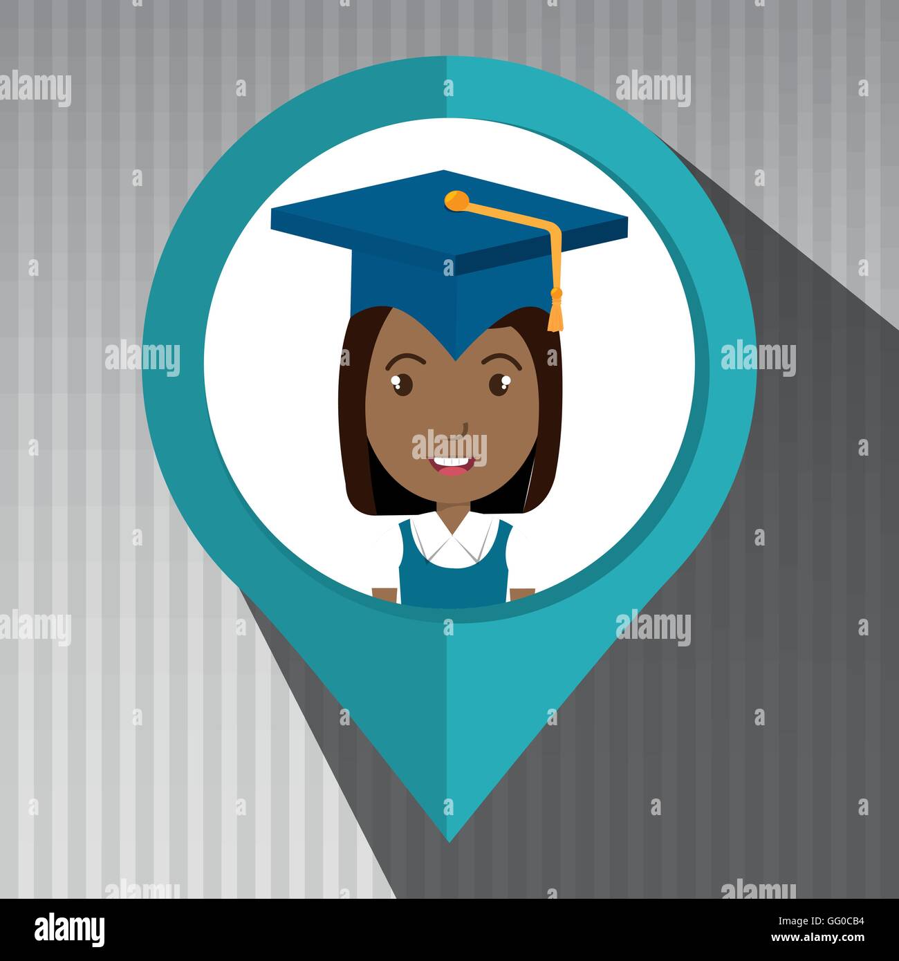 student cap pin location Stock Vector Image & Art - Alamy
