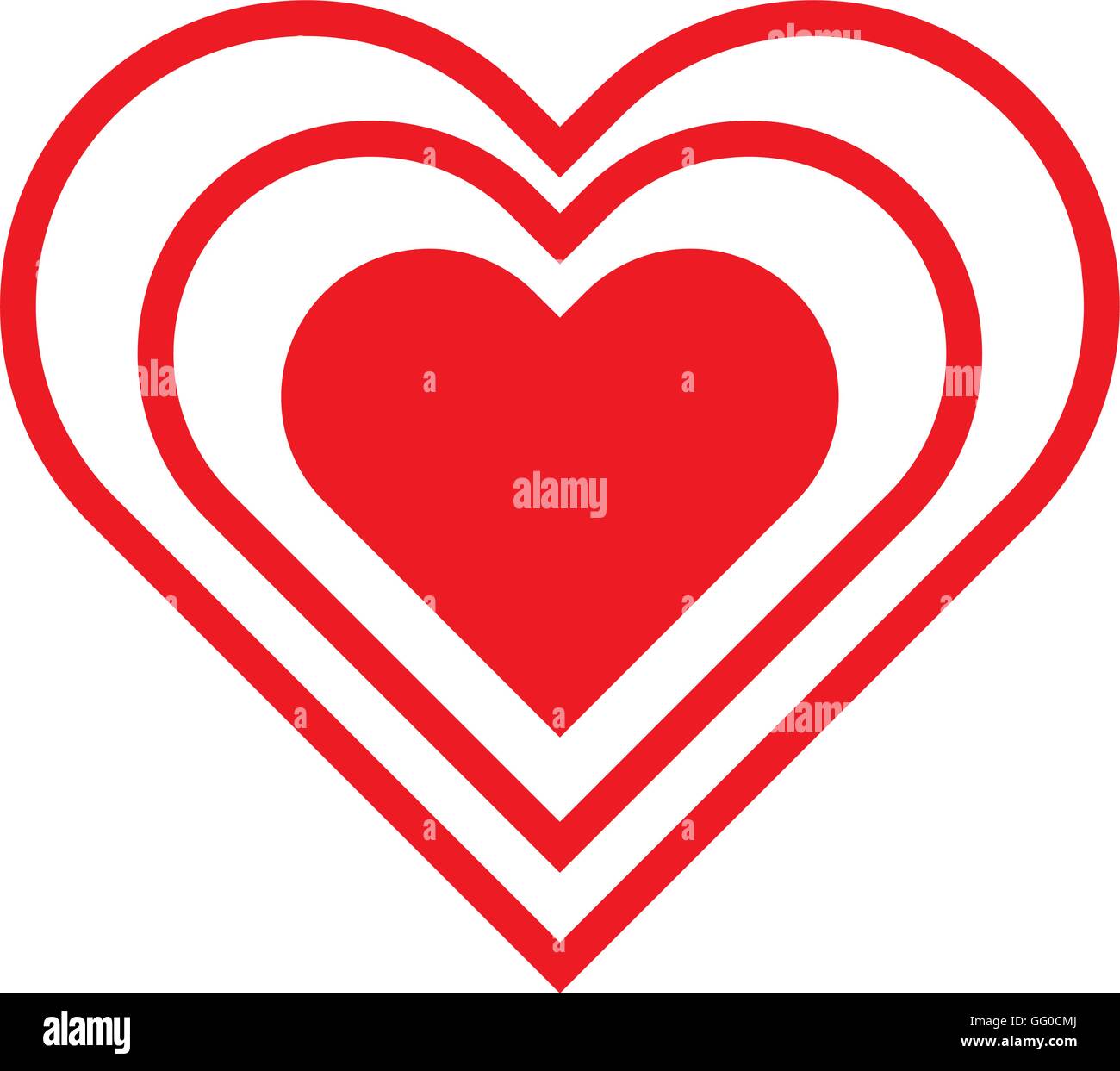heart red love icon Stock Vector Image & Art - Alamy