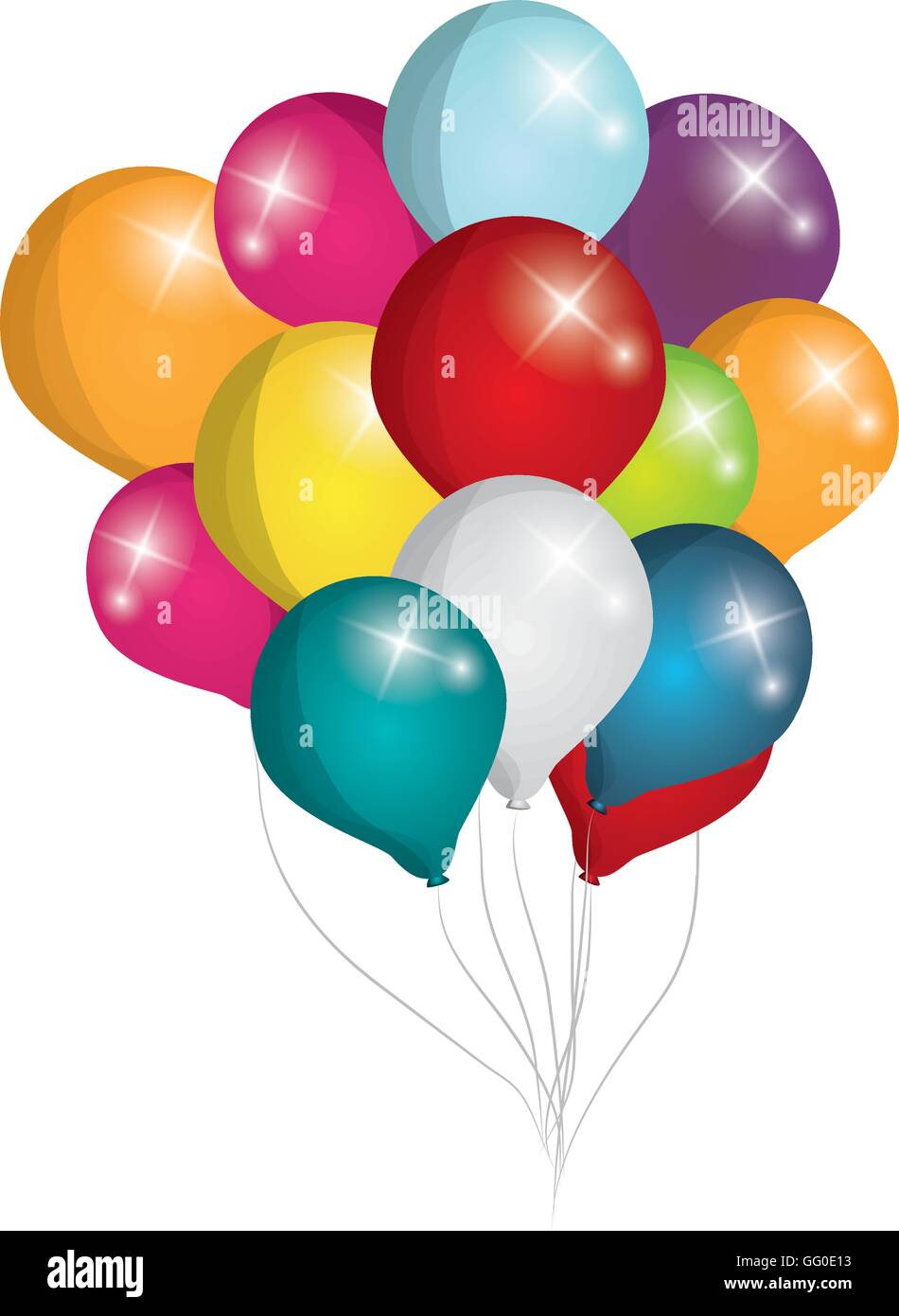 colorful balloons icon Stock Vector Image & Art - Alamy