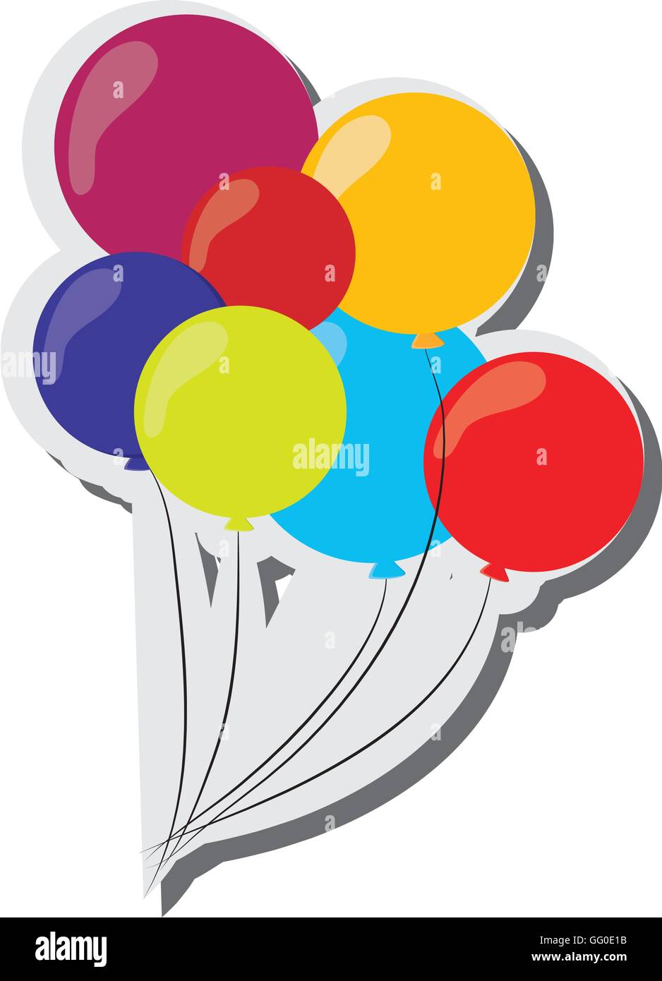 colorful balloons icon Stock Vector Image & Art - Alamy