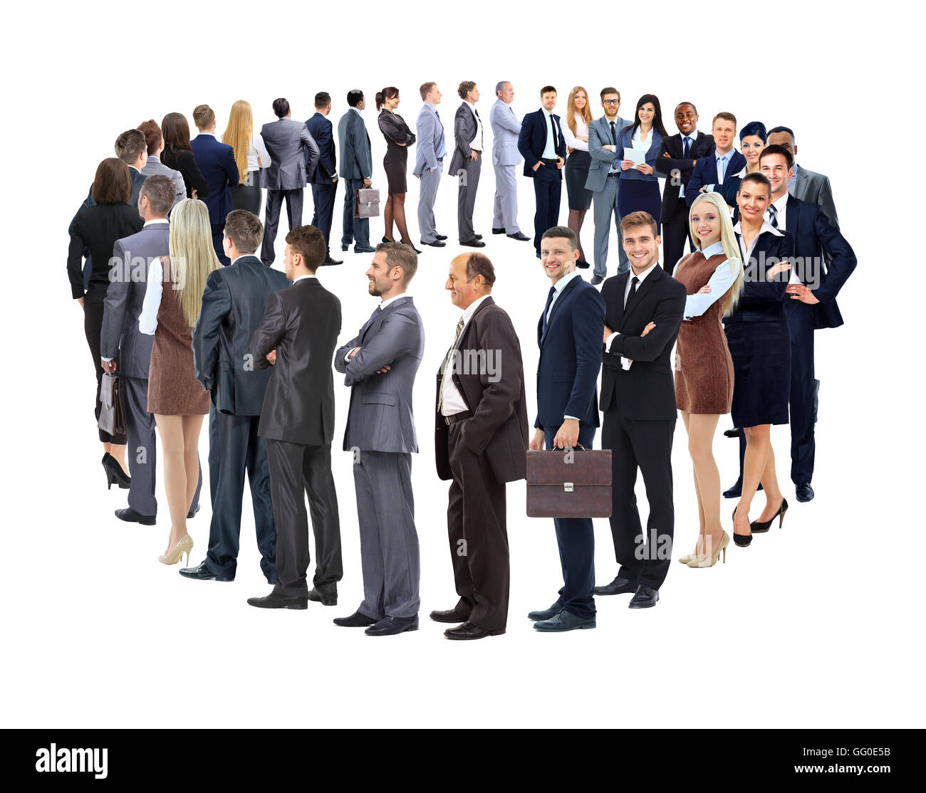 Diverse crowd waiting in line Cut Out Stock Images & Pictures Alamy