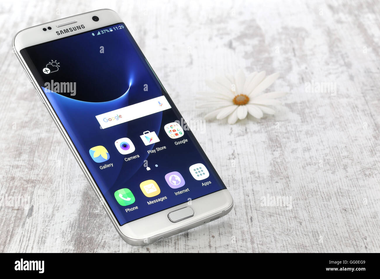 Photo of Samsung Galaxy S7 Edge white pearl. Samsung 7 Edge are new generation smartphone from Samsung Stock Photo - Alamy Photo of Samsung Galaxy S7 Edge white pearl. Samsung 7 Edge are new generation smartphone from Samsung Stock Photo - Alamy