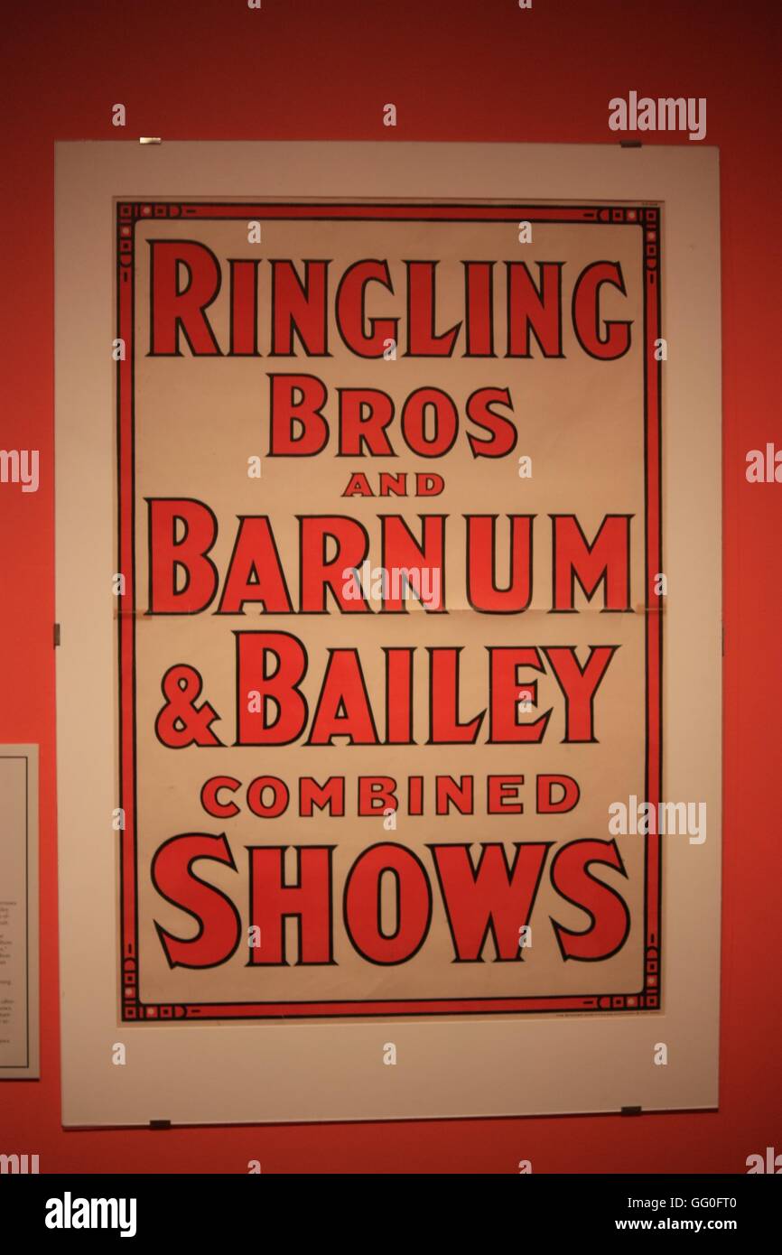 Original poster of Ringling circus Stock Photo