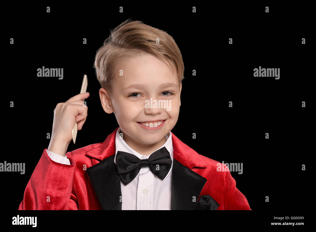 Handsome little boy in a tuxedo Stock Photo Alamy