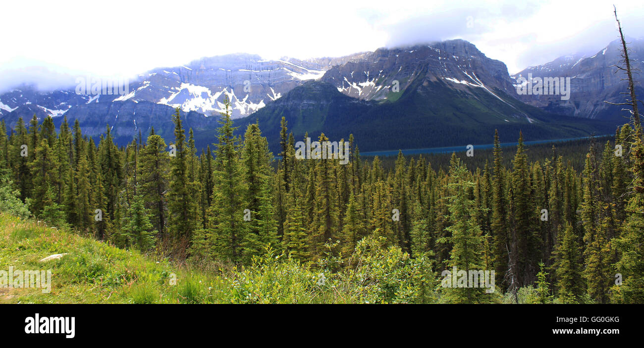 Mountainscape near David Thompson Stock Photo