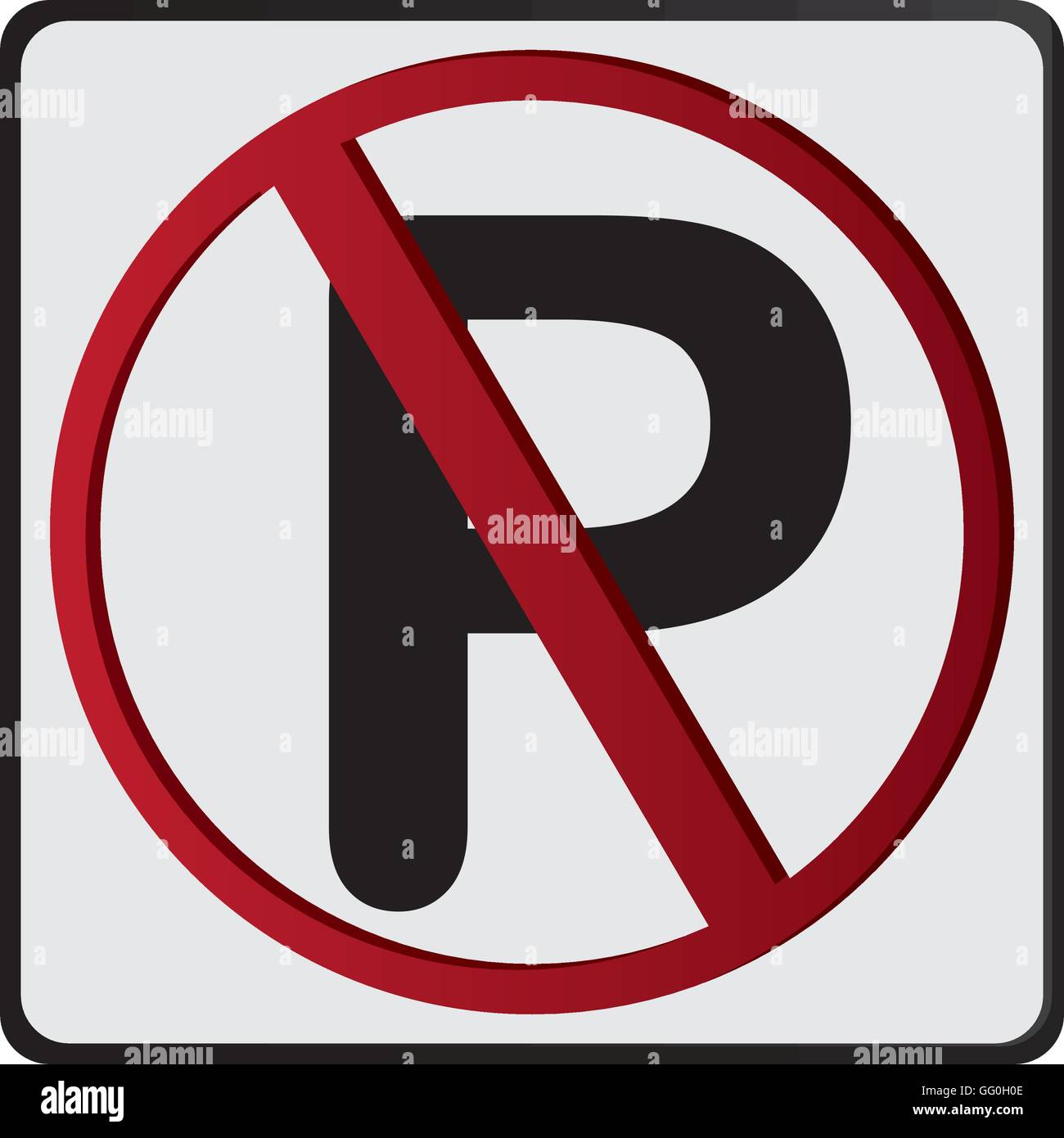 No motorcycle sign parking Stock Vector Images - Alamy