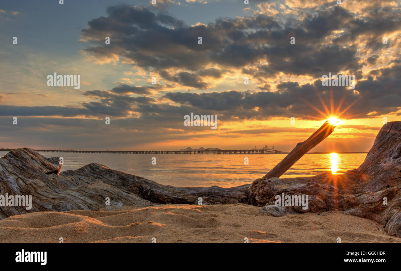 Chesapeake Bay Sunset Stock Photo