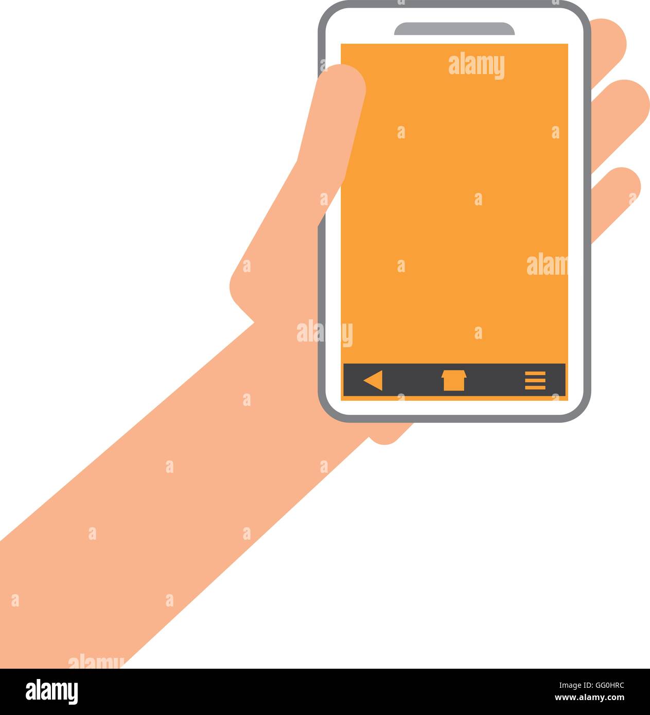 hand holding modern cellphone icon Stock Vector Image & Art - Alamy