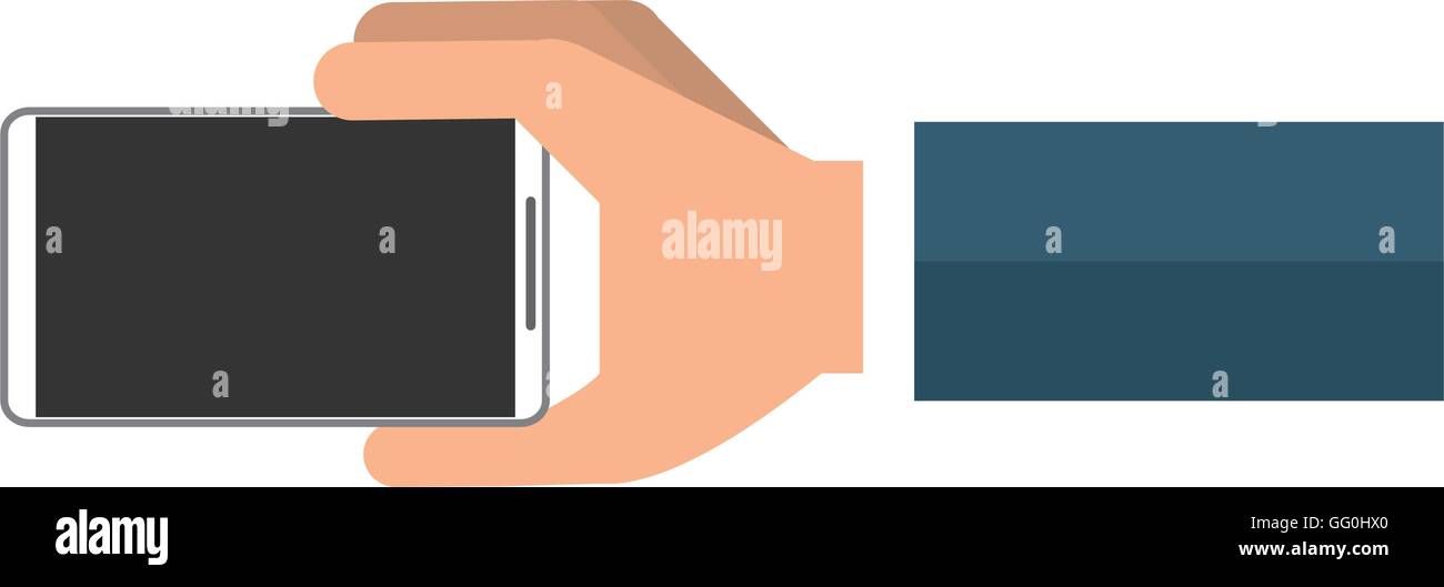 hand holding modern cellphone icon Stock Vector Image & Art - Alamy