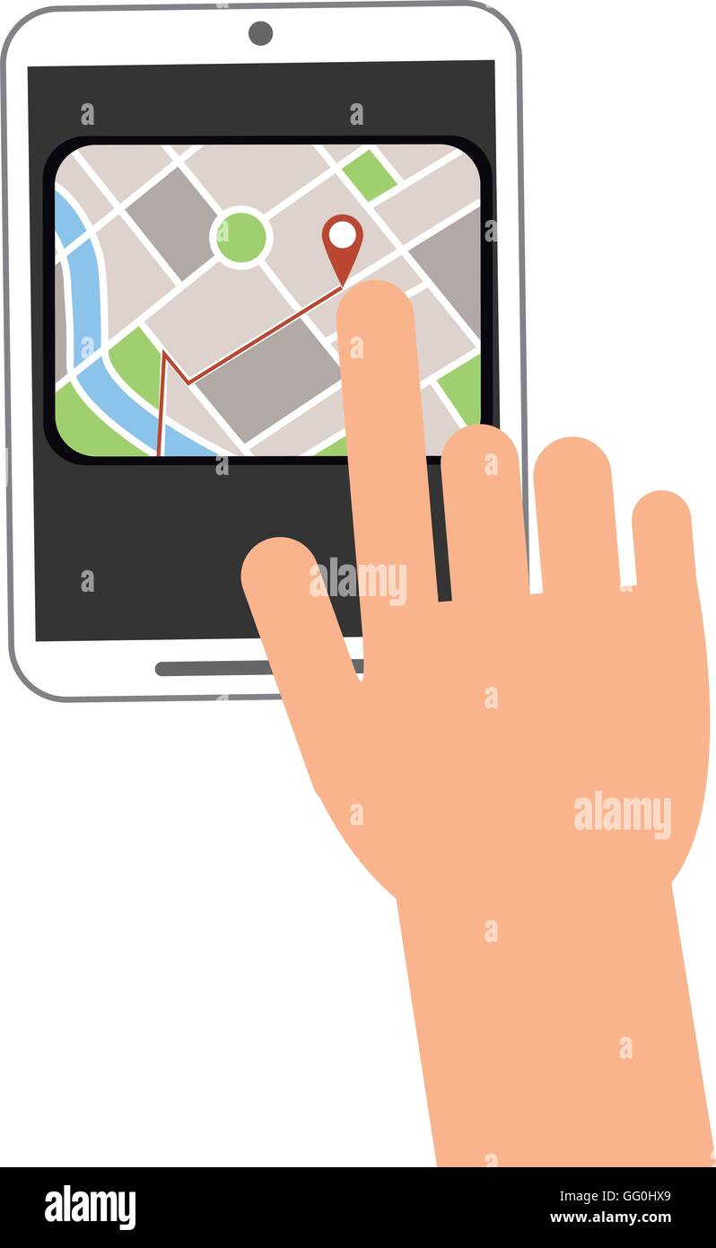 hand holding modern cellphone icon Stock Vector Image & Art - Alamy