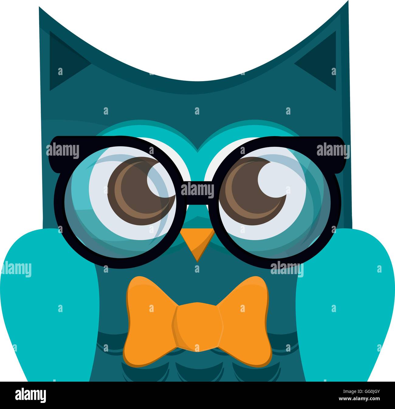 owl cartoon wearing glasses icon Stock Vector Image & Art Alamy