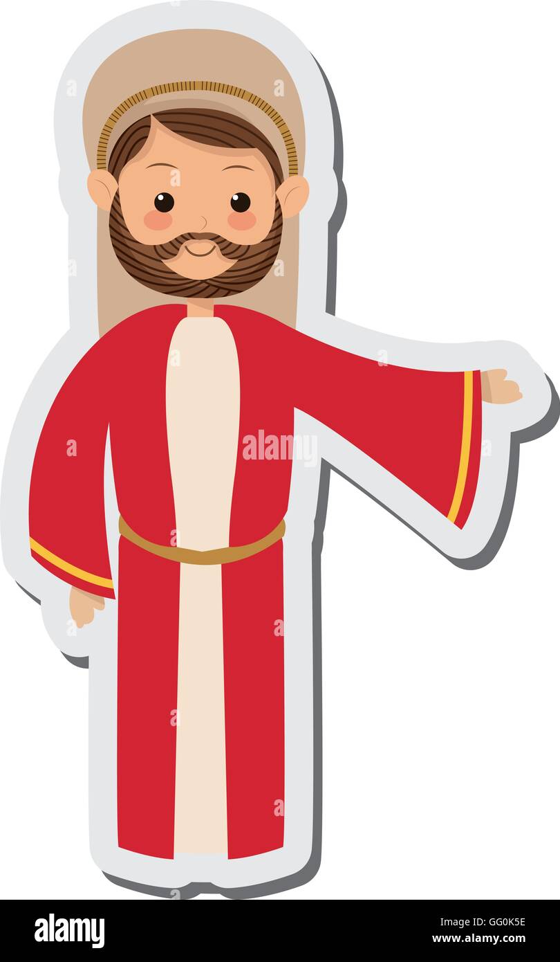 saint joseph icon Stock Vector