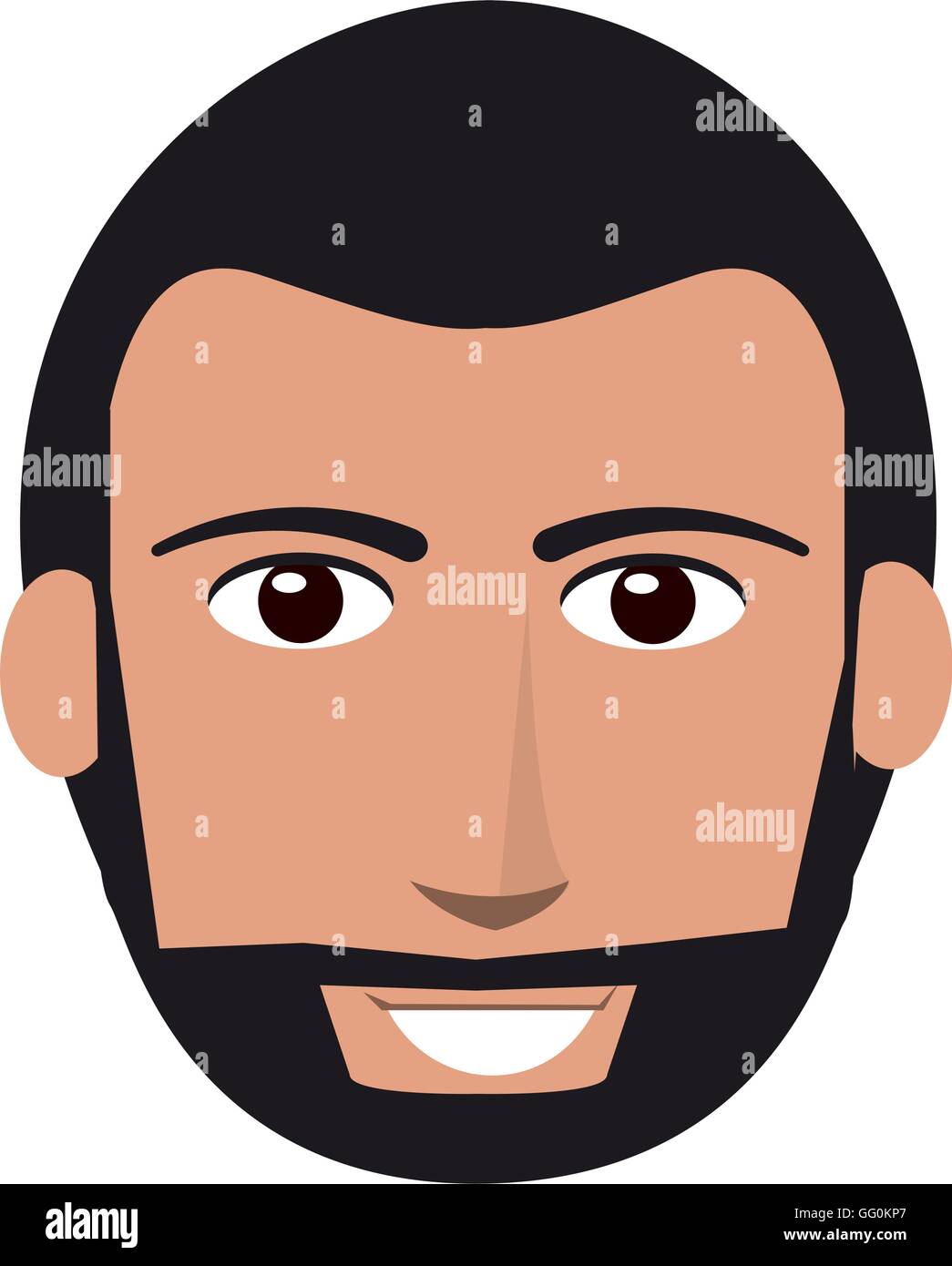 single man with facial hair icon Stock Vector Image & Art - Alamy