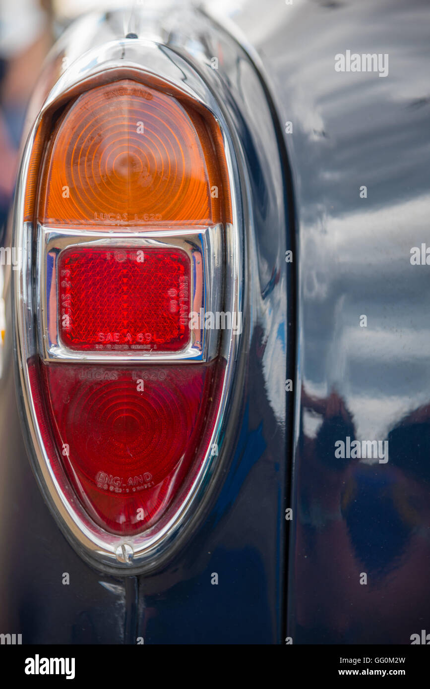 Rear light of an old Rover Stock Photo