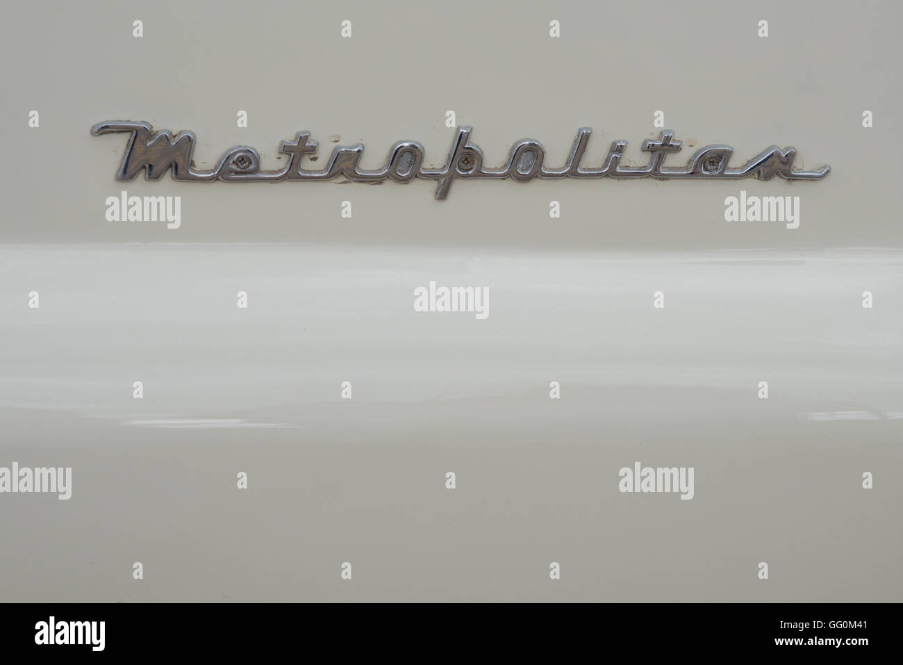 Close up of a metropolitan car badge Stock Photo