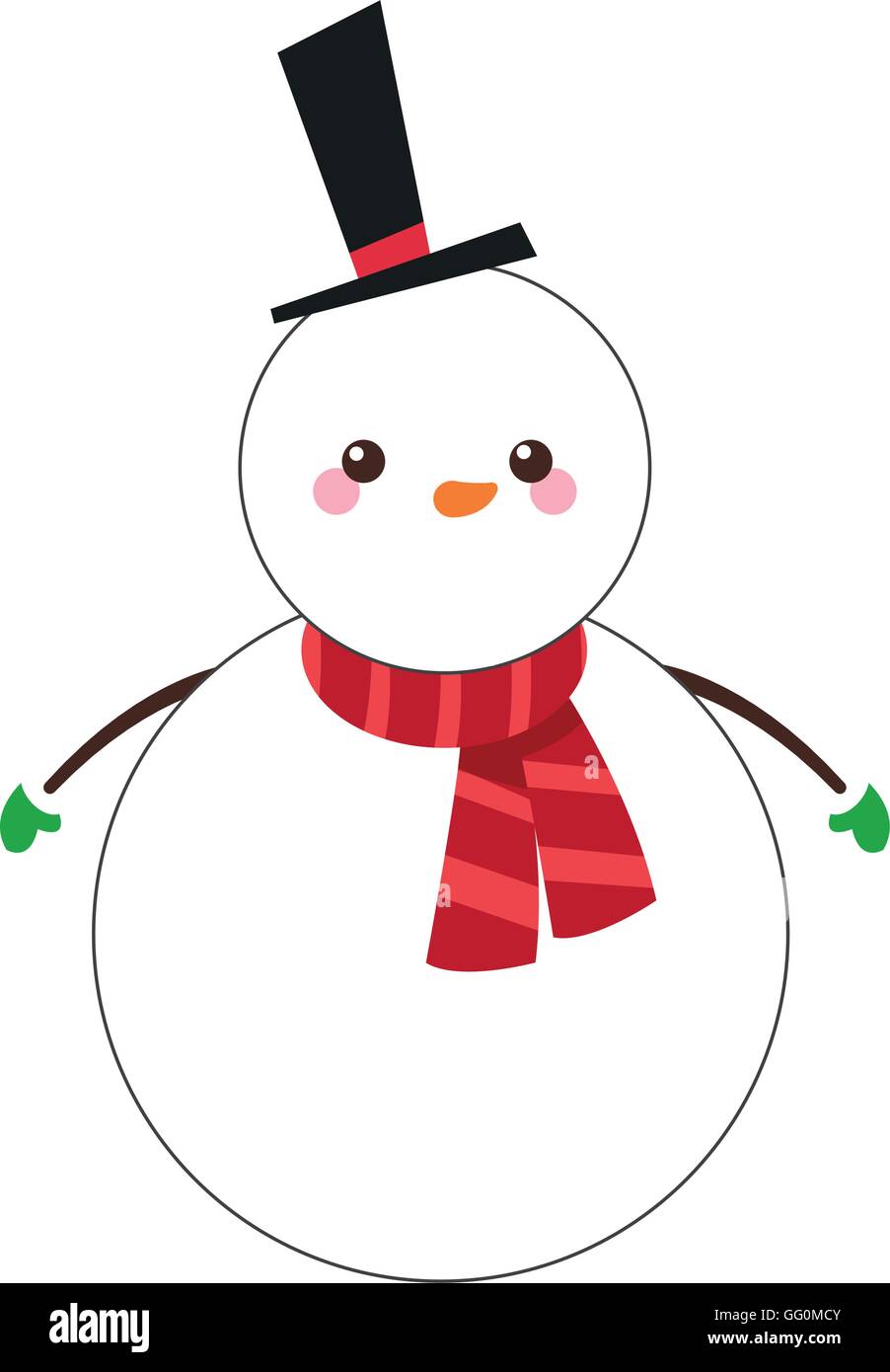 cute snowman icon Stock Vector Image & Art - Alamy