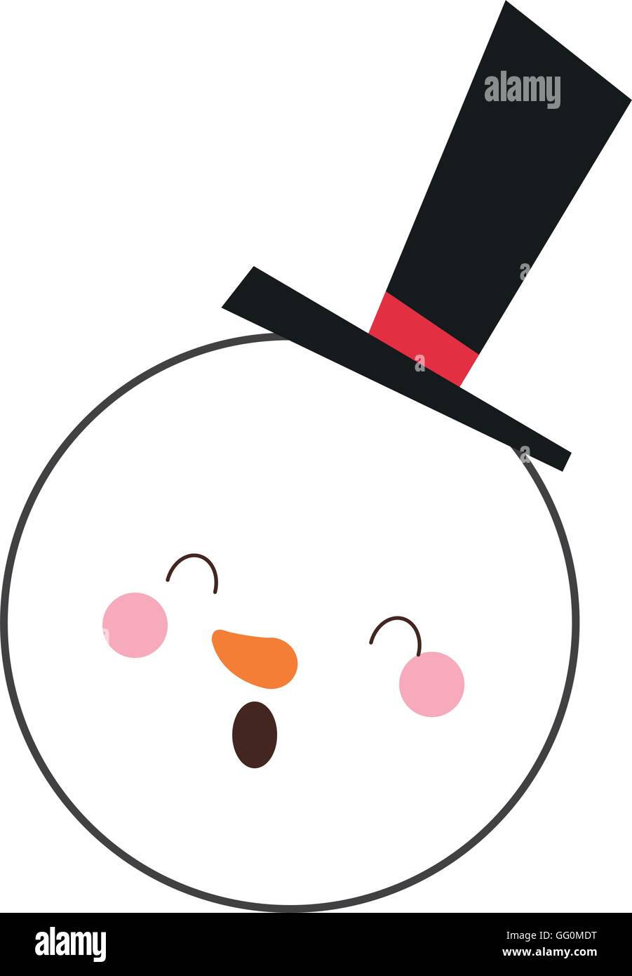 cute snowman icon Stock Vector Image & Art - Alamy