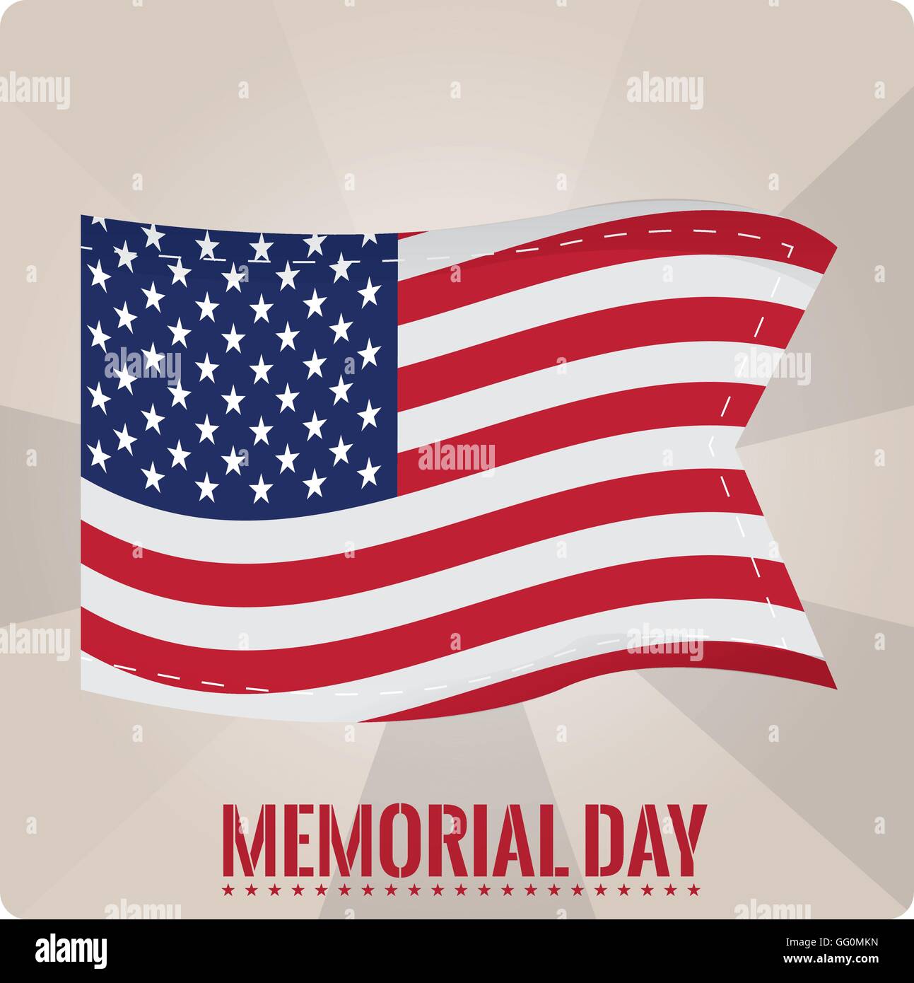 Striped background with the american flag and text for memorial day ...