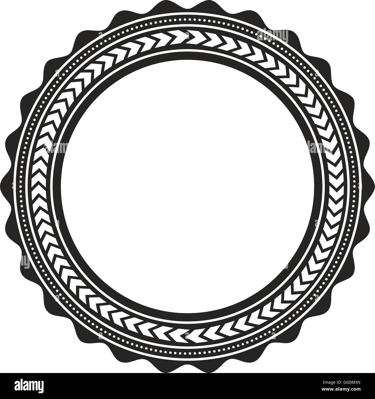circle seal frame icon Stock Vector Image & Art - Alamy