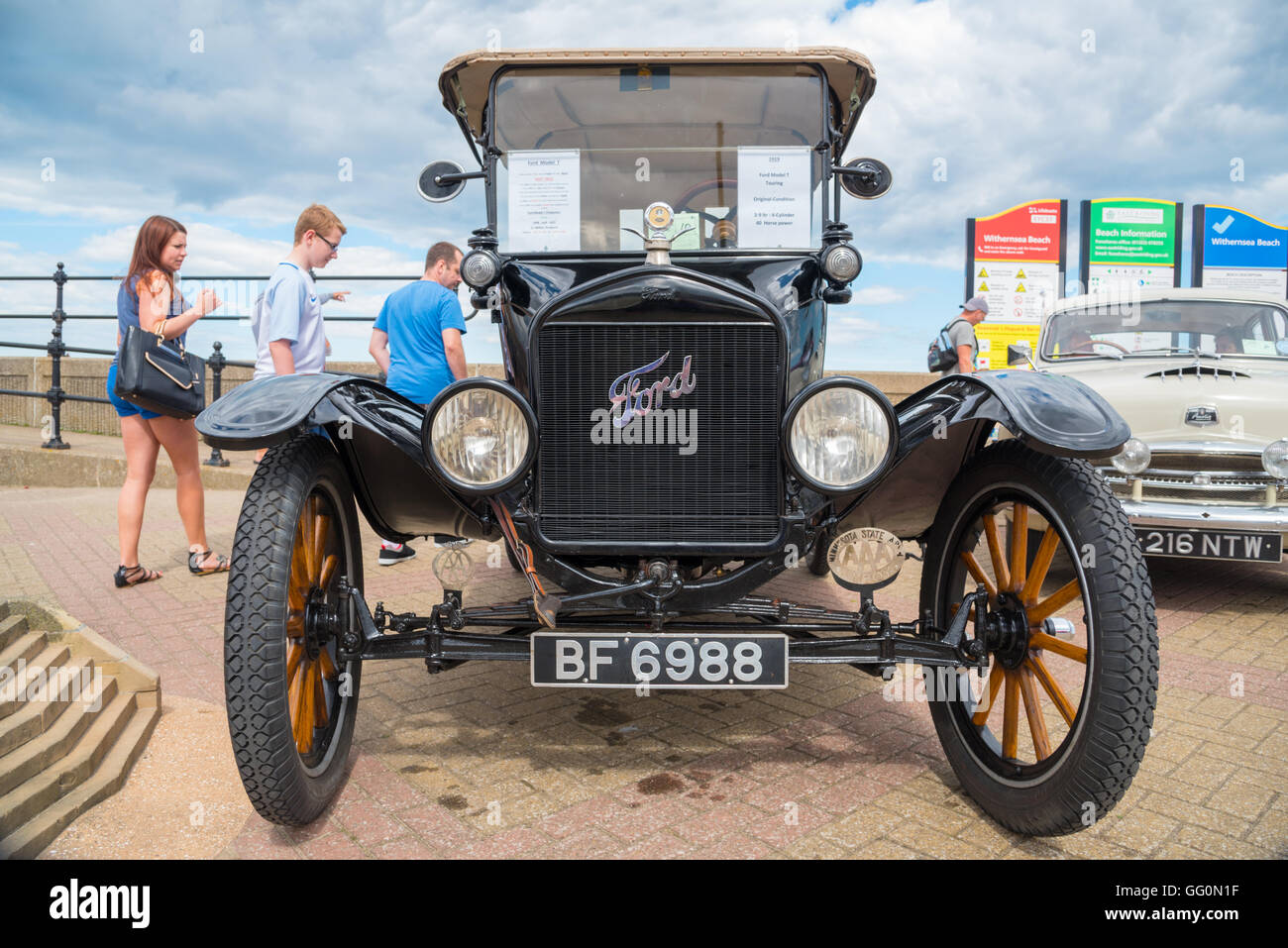 Vintage Ford at car show Stock Photo