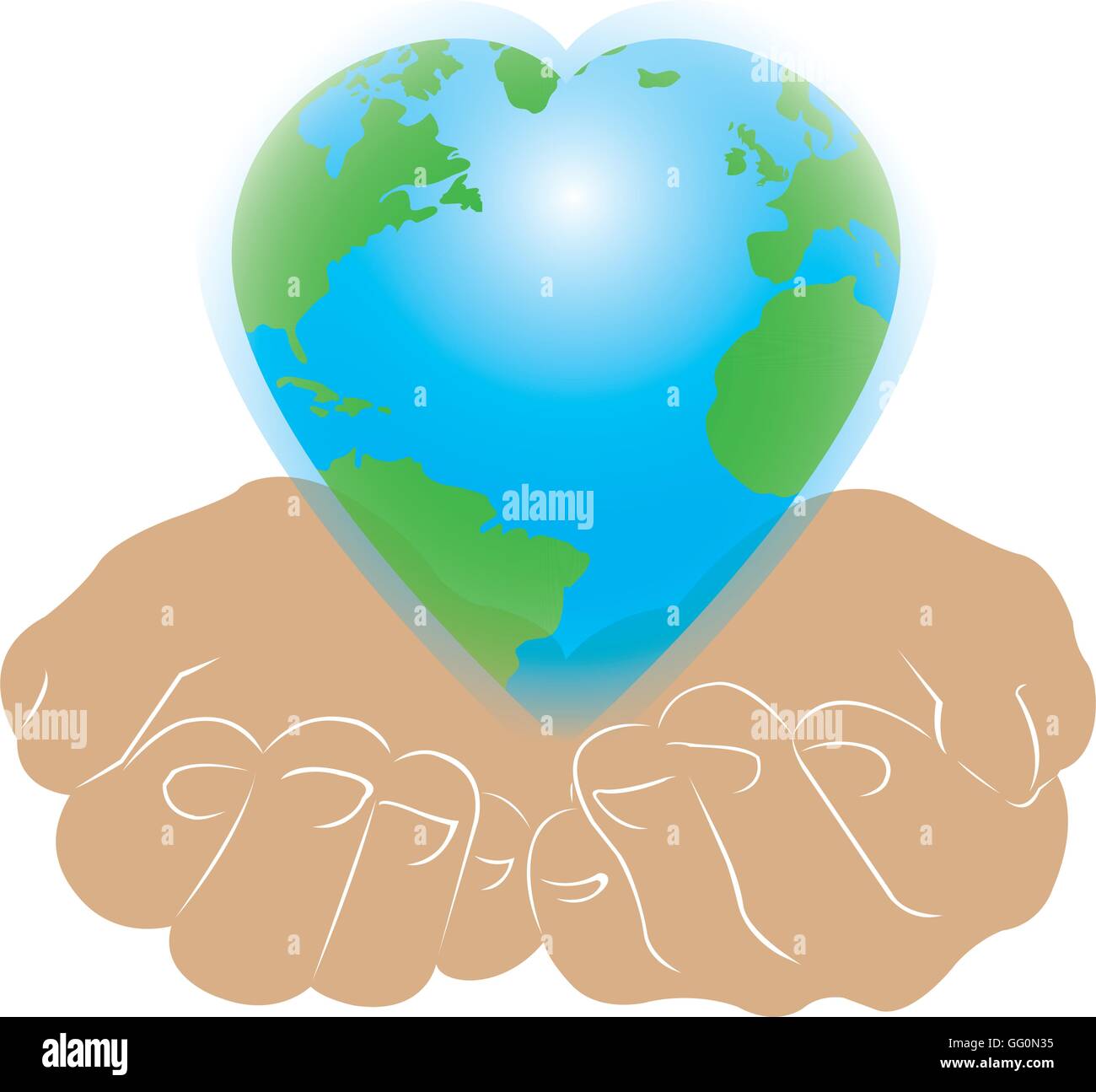 Hands planet earth tree symbol Stock Vector Images - Alamy