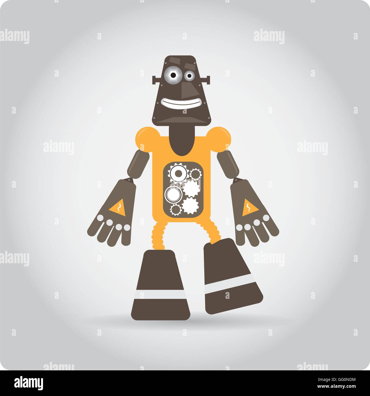Isolated robot toy on white background, Vector illustration Stock ...