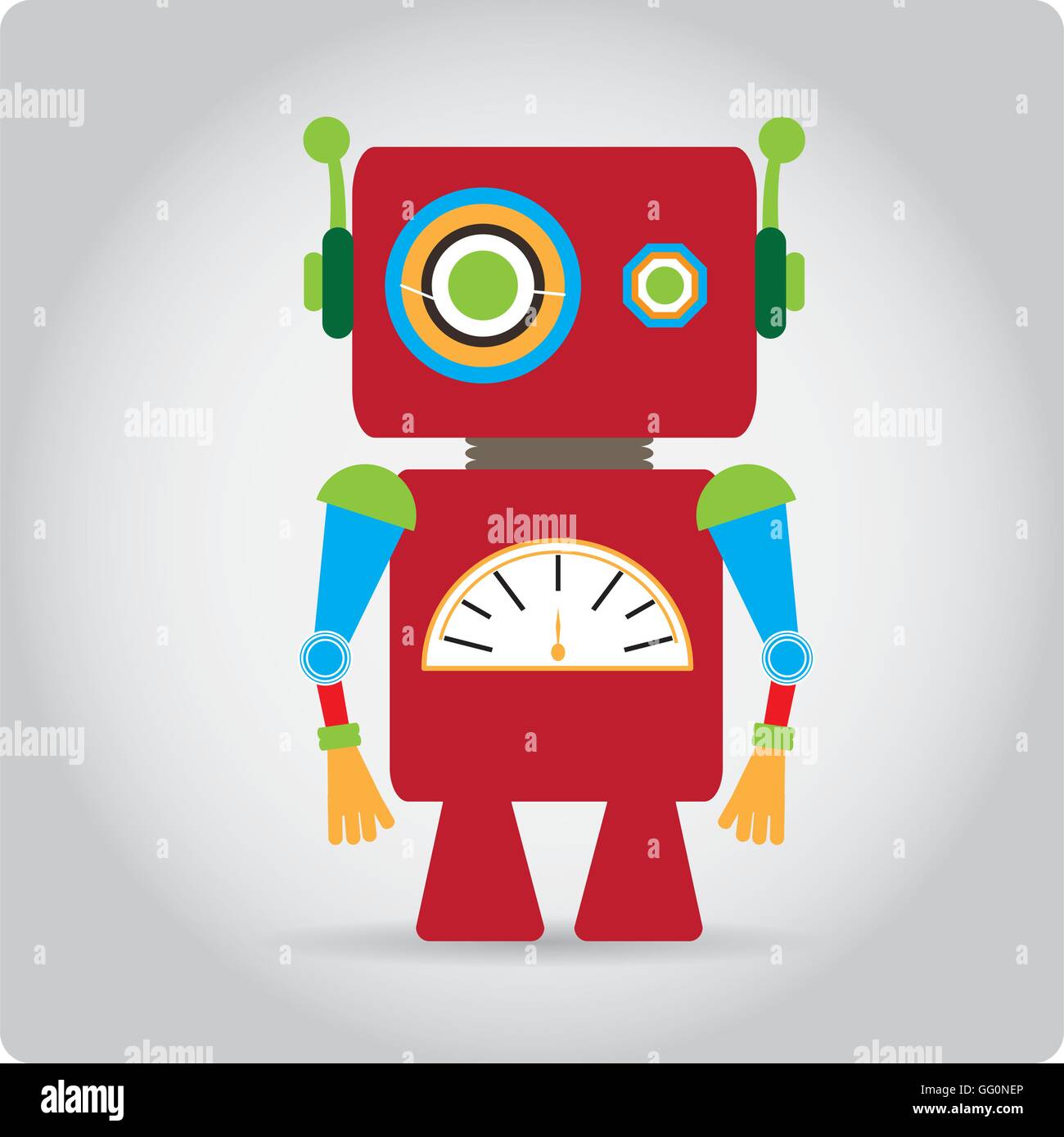 Isolated robot toy on white background, Vector illustration Stock ...