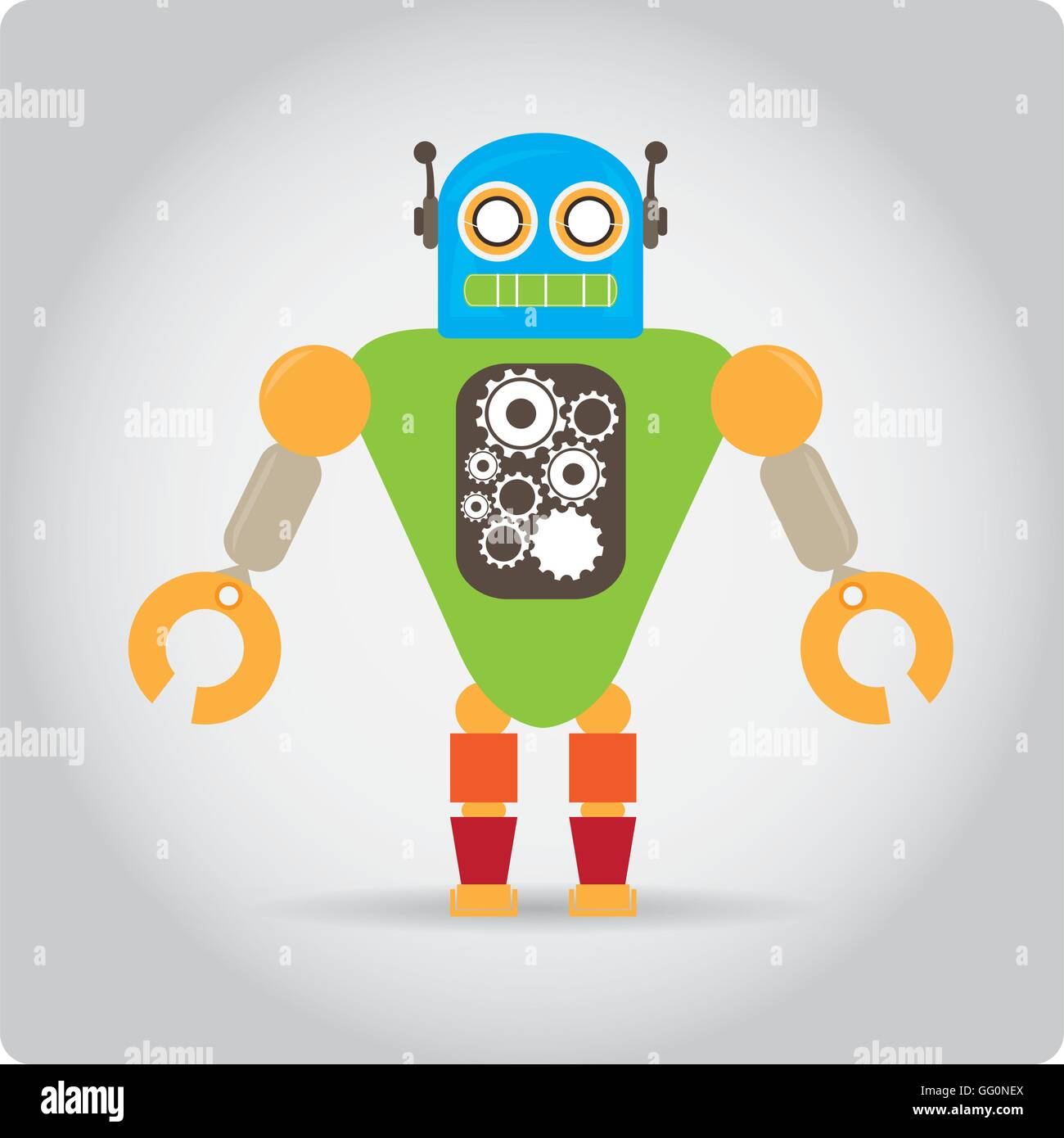 Isolated robot toy on white background, Vector illustration Stock ...