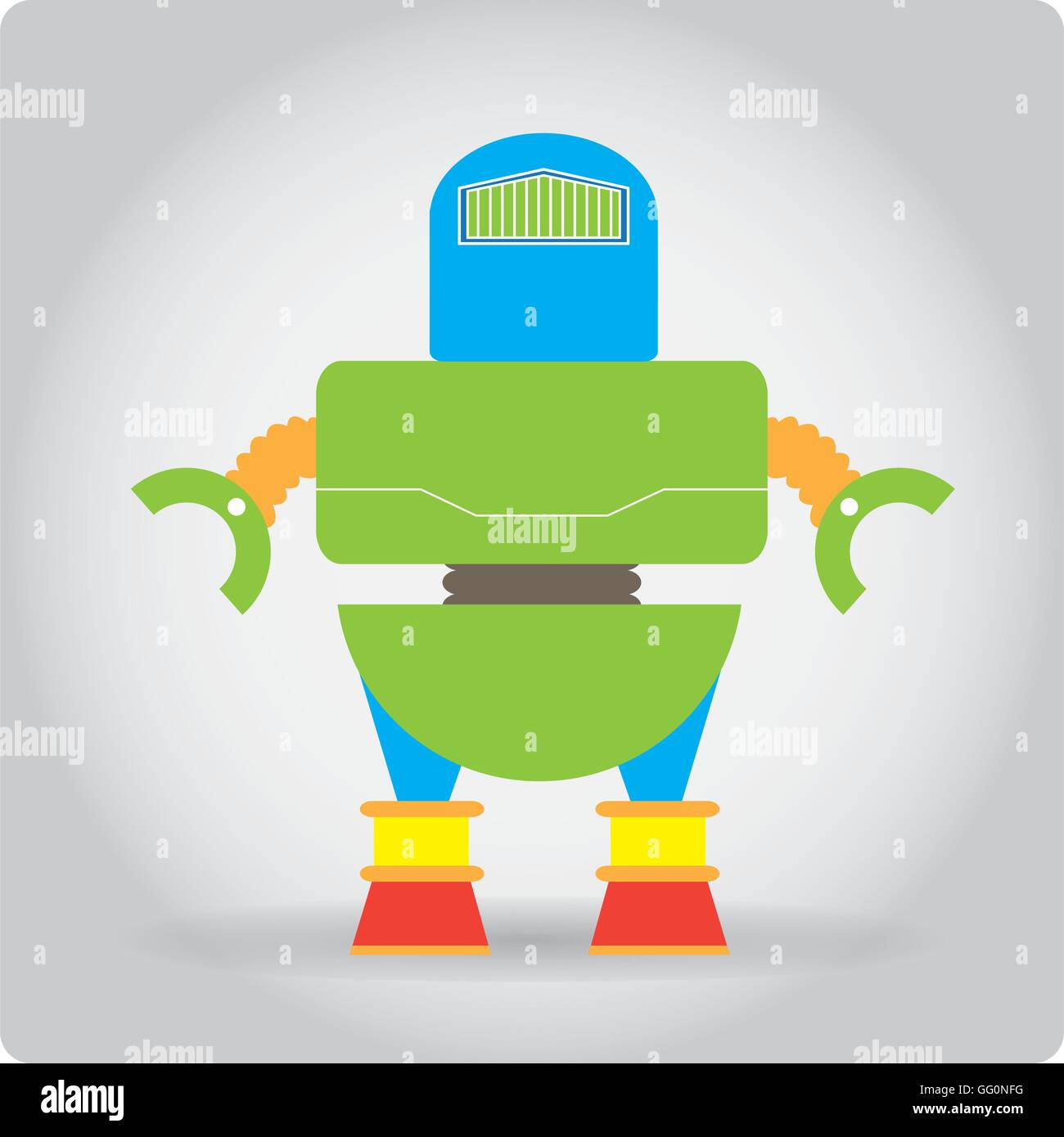 Isolated robot toy on white background, Vector illustration Stock ...