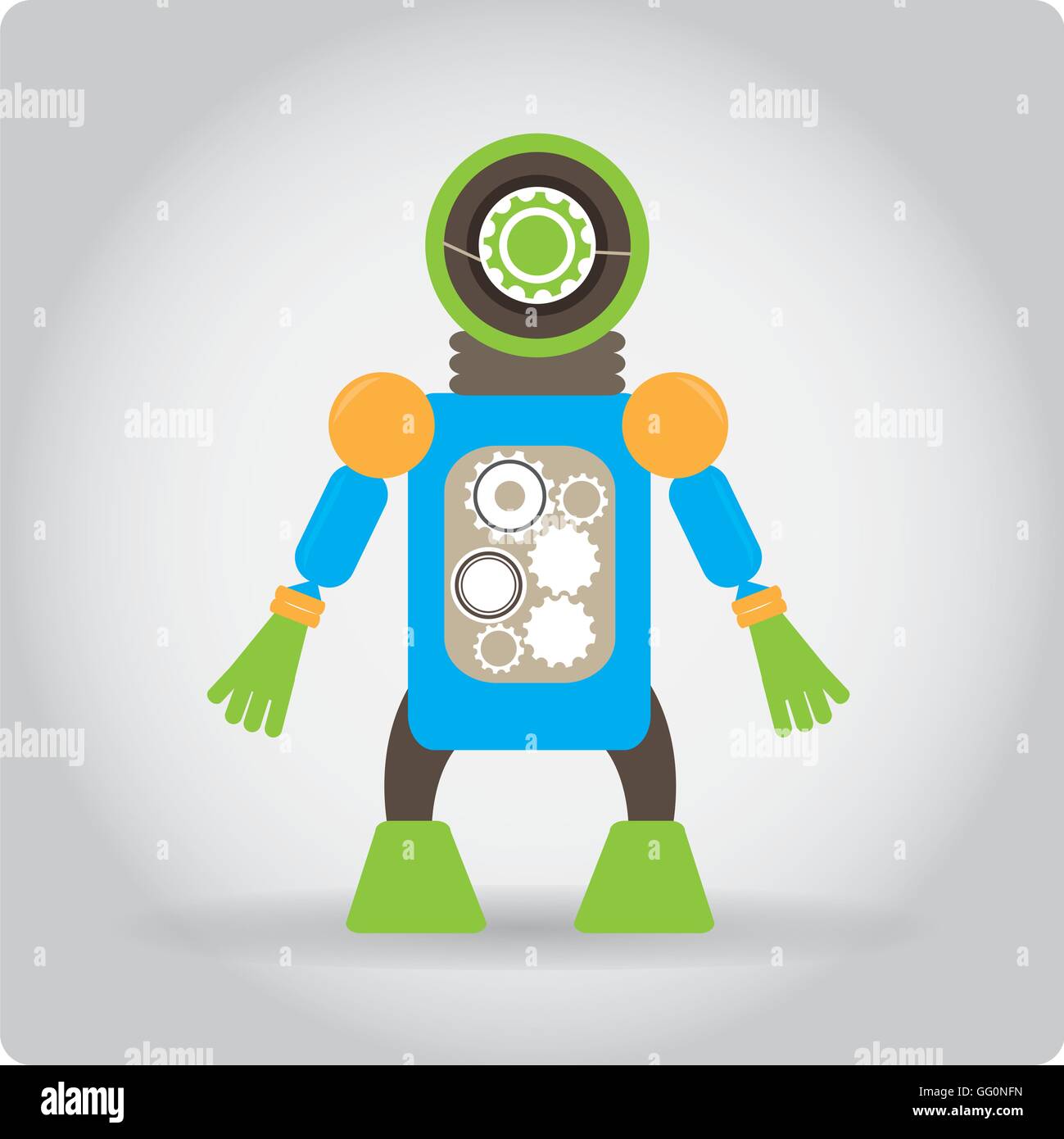 Isolated robot toy on white background, Vector illustration Stock ...