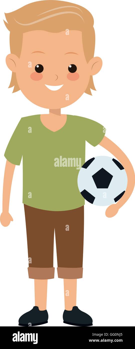boy holding soccer ball icon Stock Vector Image & Art - Alamy