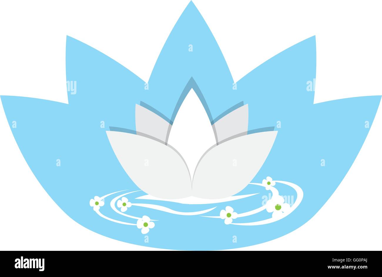 Isolated lotus flower shaped sticker with a lotus flower Stock Vector ...