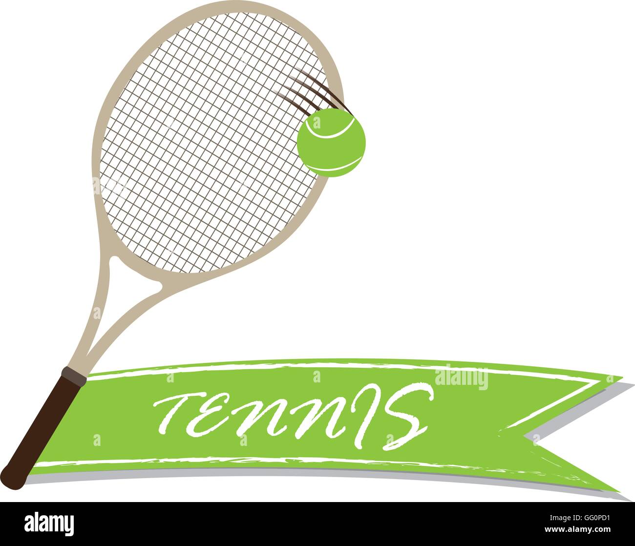 Isolated tennis racket and a tennis ball on a white background Stock ...