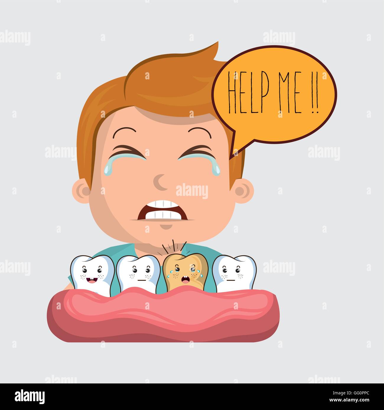 childhood sick pain tooth Stock Vector Image & Art - Alamy