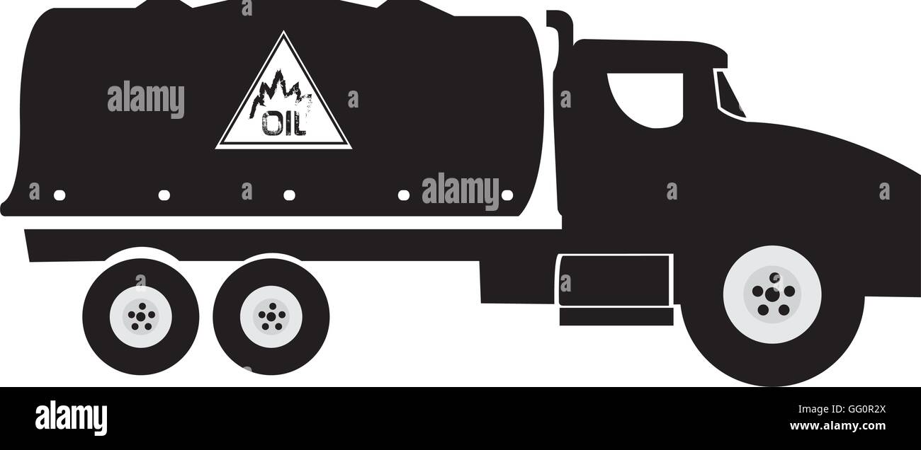 Isolated truck silhouette on a white background Stock Vector Image ...