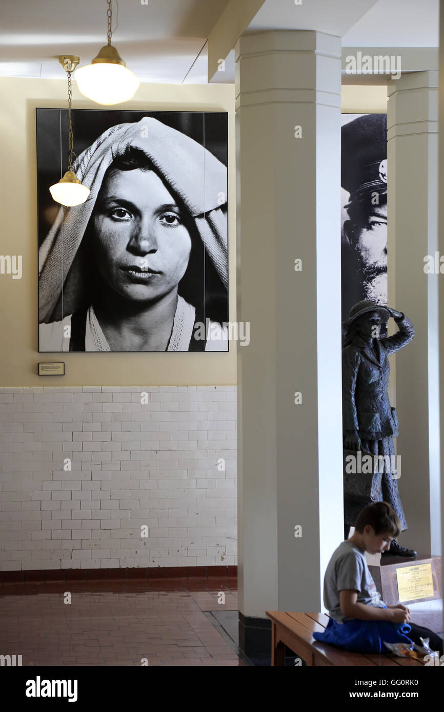 Exhibition of immigration history of USA inside of Ellis Island