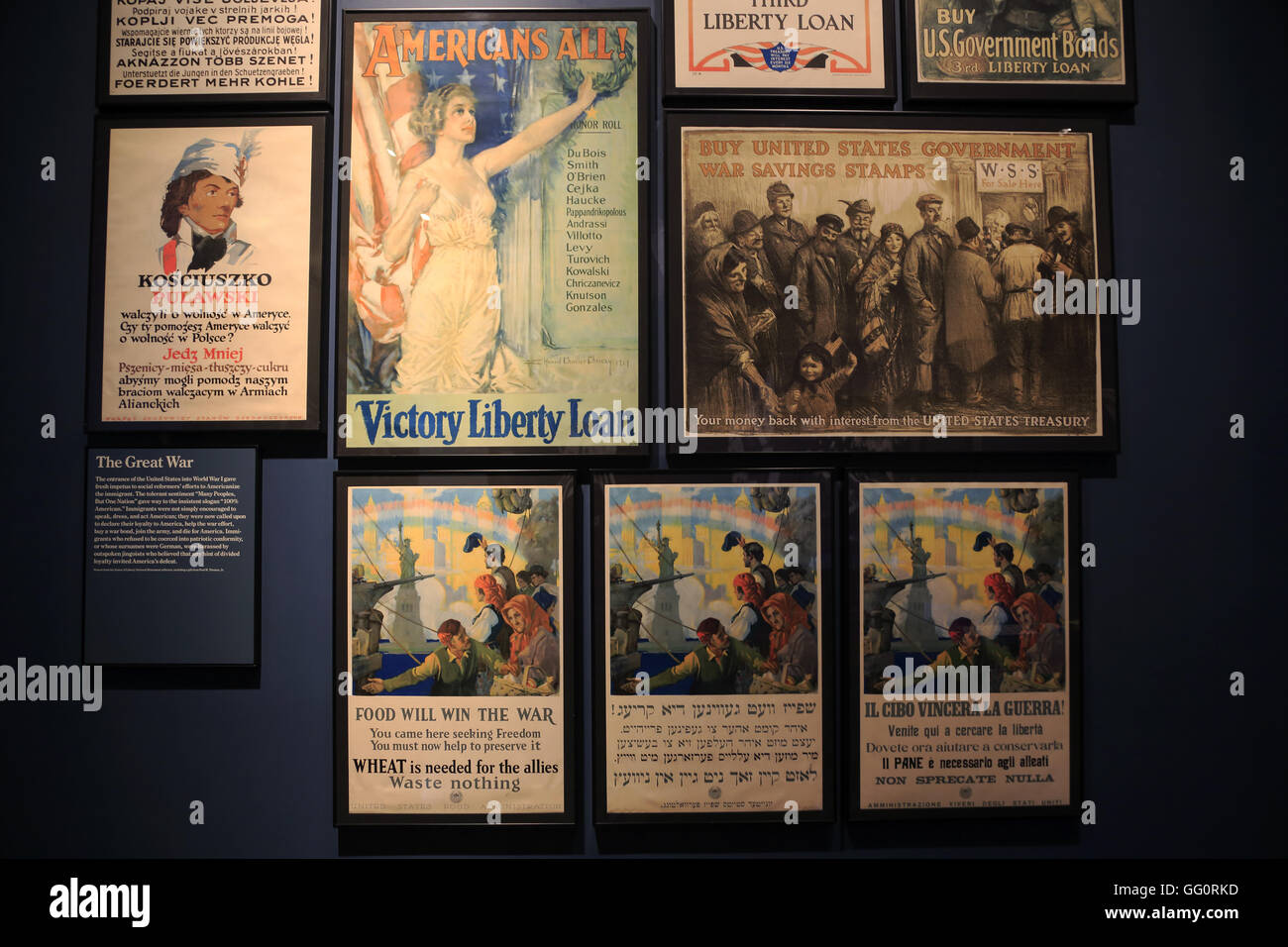 Exhibition of immigration history of USA inside of Ellis Island