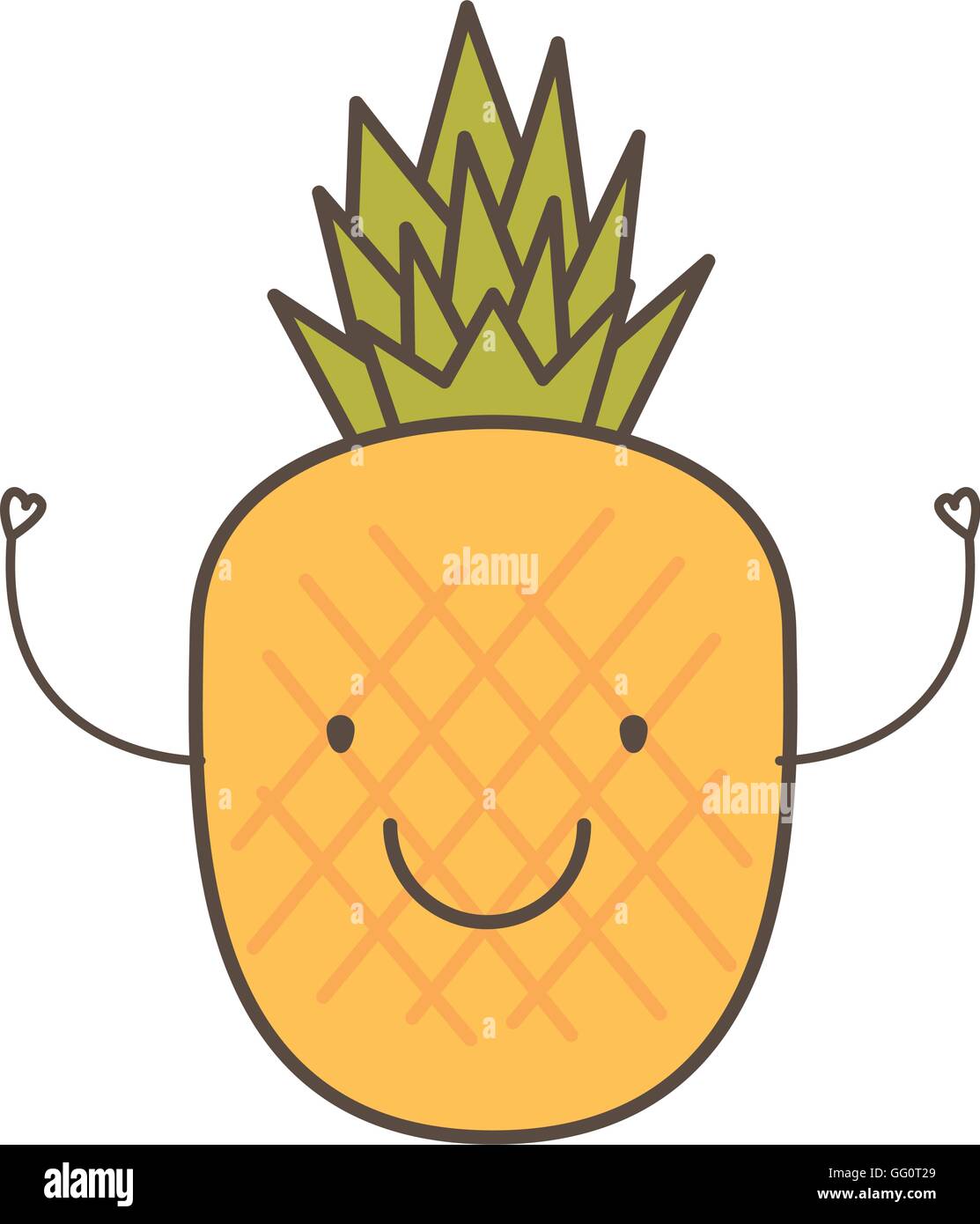 pineapple fresh fruit icon Stock Vector Image & Art - Alamy