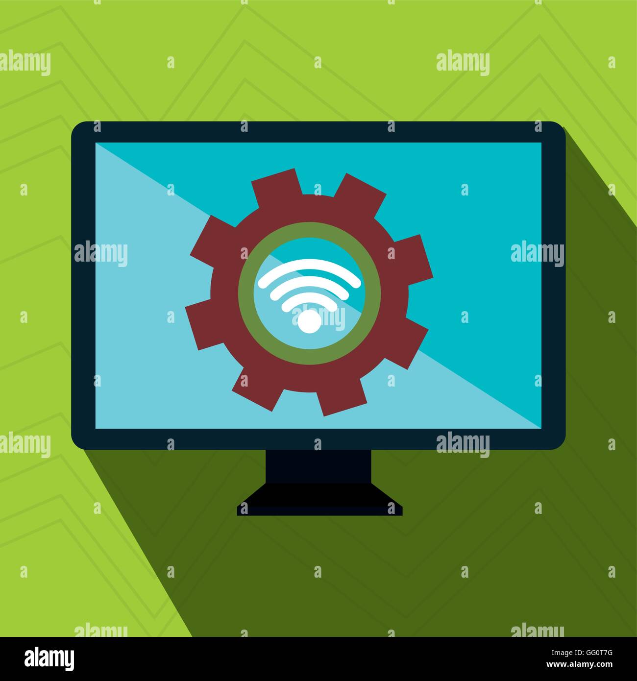 screen gear system symbol Stock Vector Image & Art - Alamy